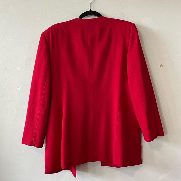 Vintage Christian Dior Red Wool Blazer with Gold Buttons | Christian Dior - Picture 11 of 11